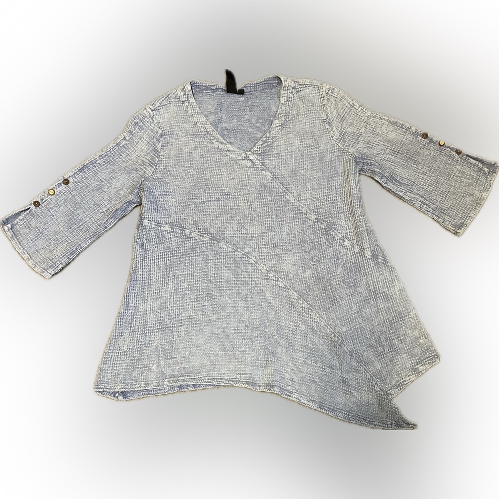 Focus Casual Life Cotton Mini Asymmetrical Waffle Tunic size S - Picture 6 of 14